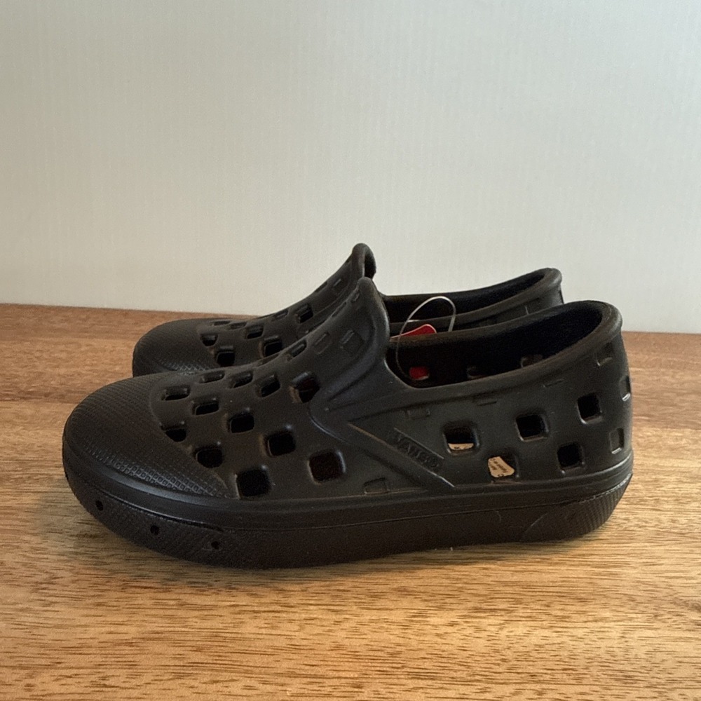 Vans Slip-On TRK Black Toddler Water Shoes VN0A4UVHBLK-US Size 7.0 NEW - Picture 5 of 12